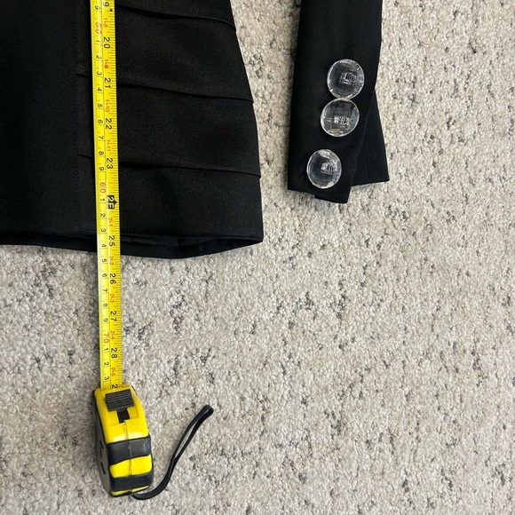 Roger Sakoun size 38 (6-8 us) viscose blend large diamond buttons couture luxury - Picture 8 of 15